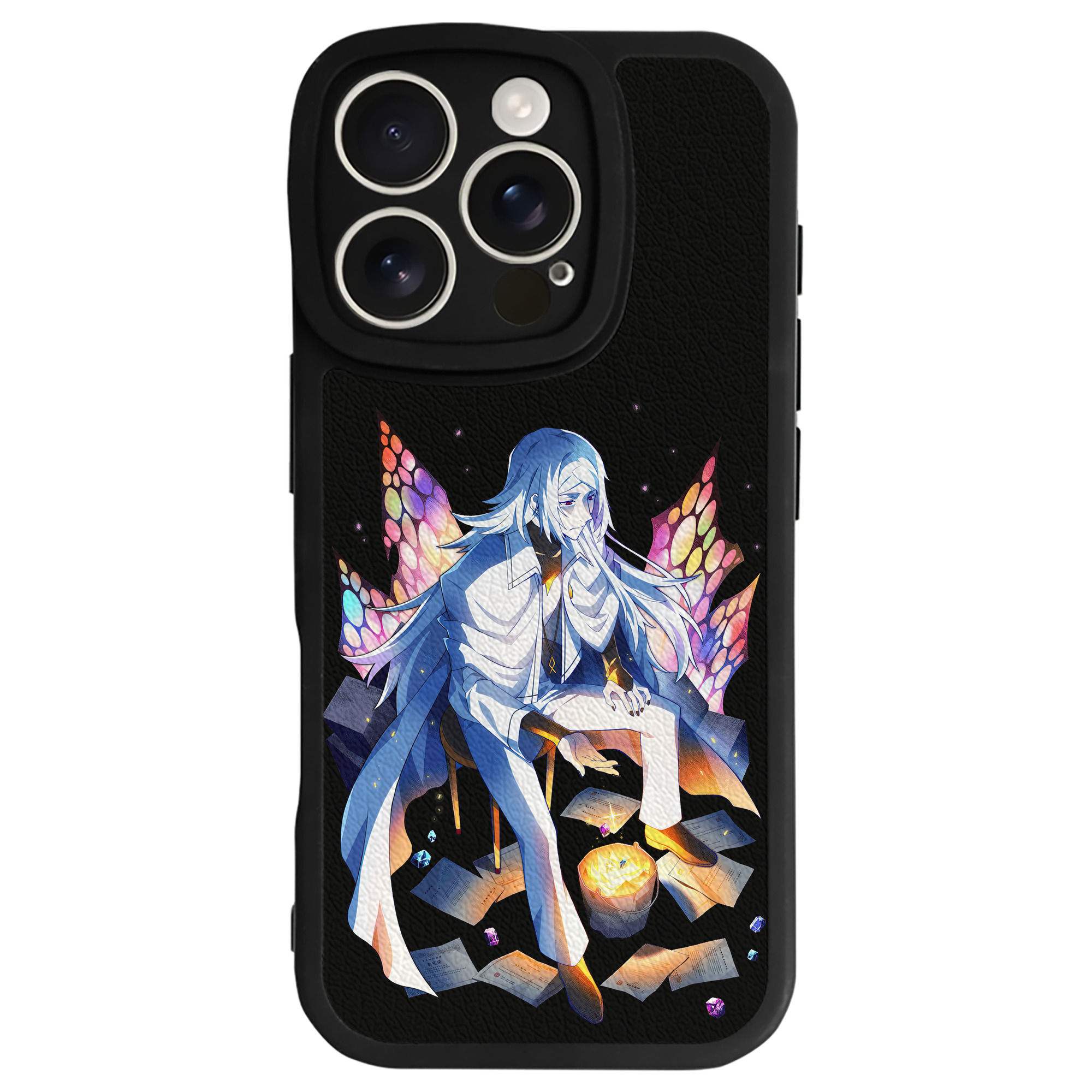 （画像用） 文豪ストレイドッグス Bungo Stray Dogs 【iPhone 16シリーズ対応】シリコンスマホケース（レザー調） 材質：シリコン